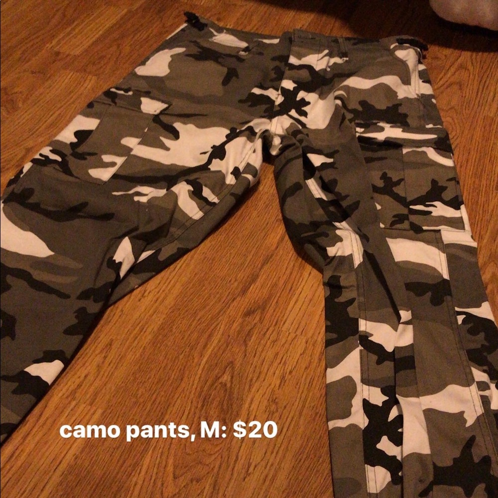 camo print pants!